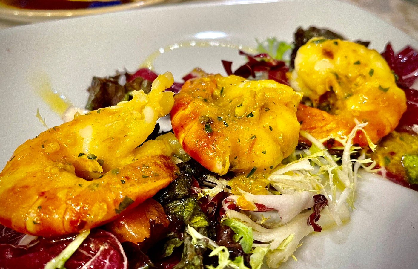 La Bottega seafood starter with salad